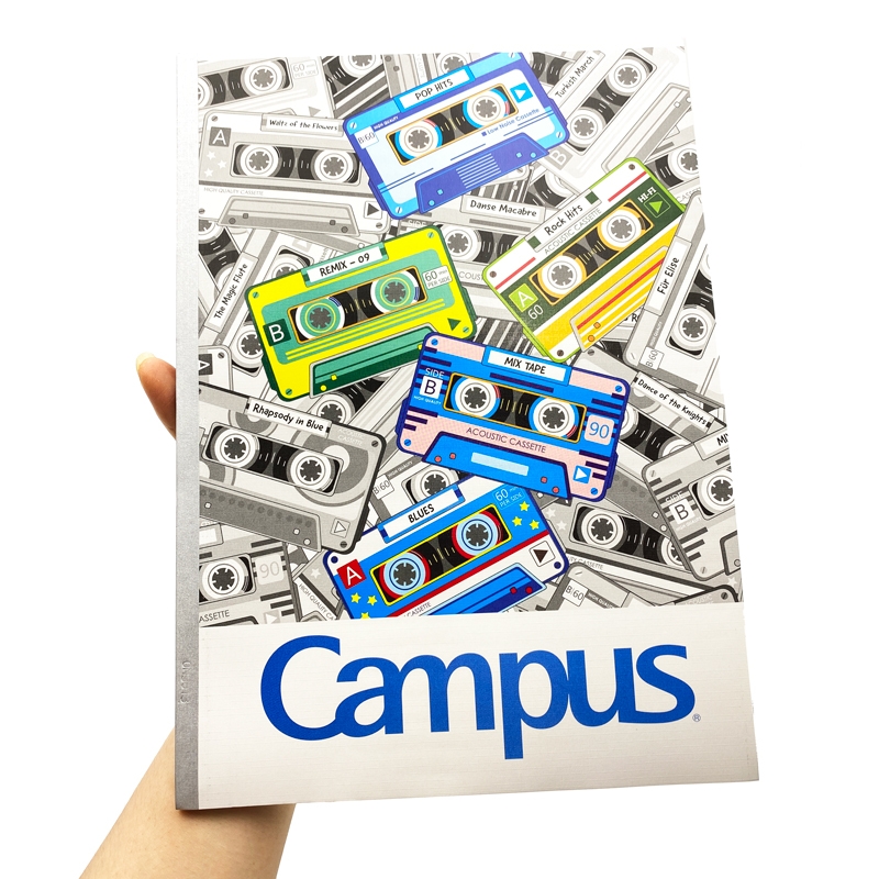 Bộ 5  Vở A4 200 Trang Campus Mix Tape - Kẻ Ngang Có Chấm - NB-A4MT200 - Mẫu 1 - Xanh Dương - KOKUYO