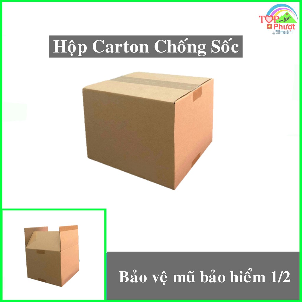 Hộp Carton bảo vệ mũ bảo hiểm - Thùng Carton tặng kèm cho nón bảo hiểm nửa đầu