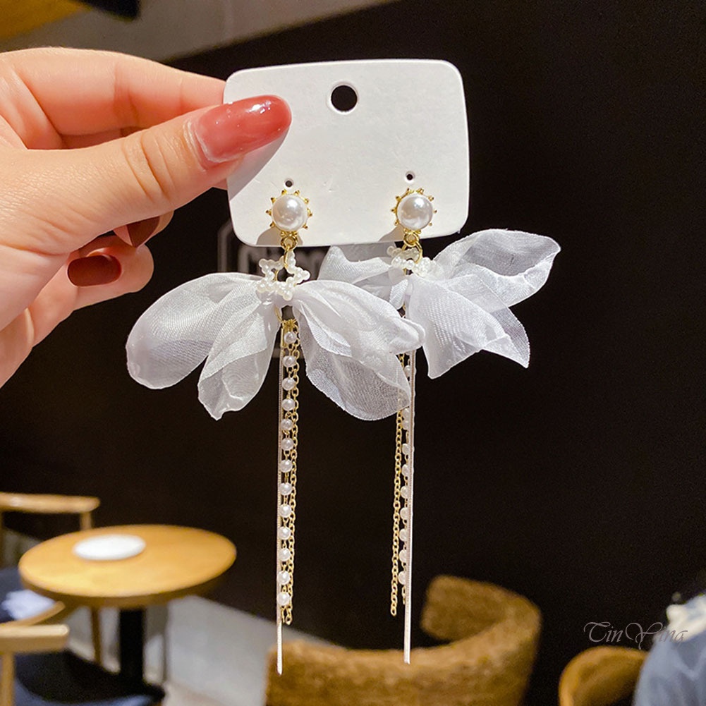 GETNOIVAS Set 2 Khuyên Tai Tua Rua Đính Ngọc Trai Giả Thời Trang Dành Cho Nữ