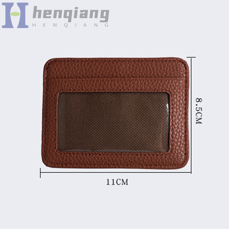 Fashion Women Slim Minimalist Wallet PU Leather Credit Card Holder Short Purse