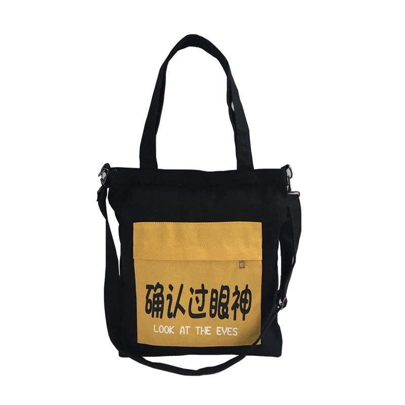 Túi Đeo Vai Bằng Vải Canvas Phong Cách Hàn Quốc Mới Mẻ