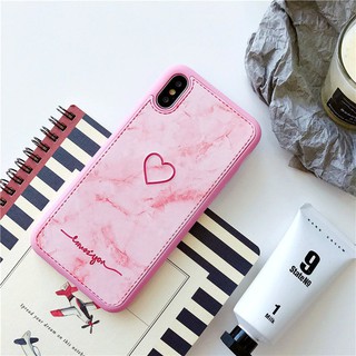 Ốp Tim Giả Da Vân Đá Cho iPhone