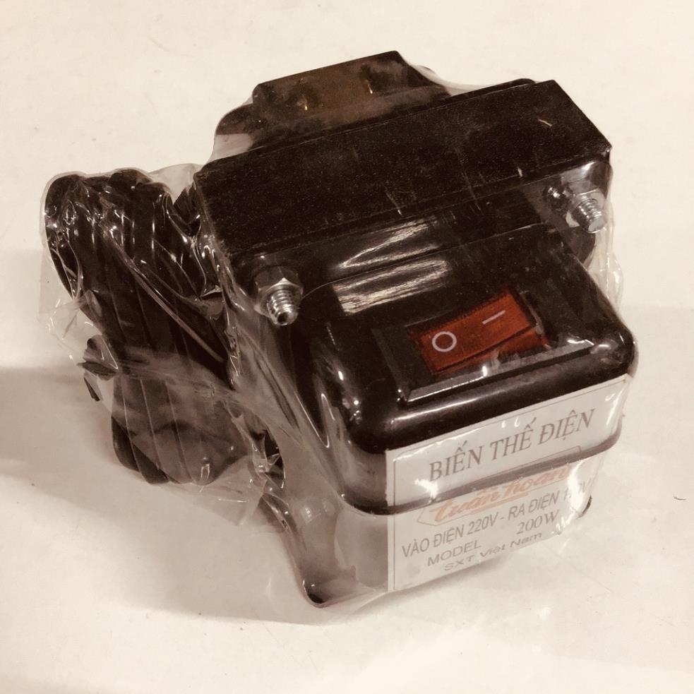 Biến thế 200w mini nhỏ gọn biến áp chuyển nguồn điện - bộ chuyển nguồn 220v ra 110v hoặc 100v