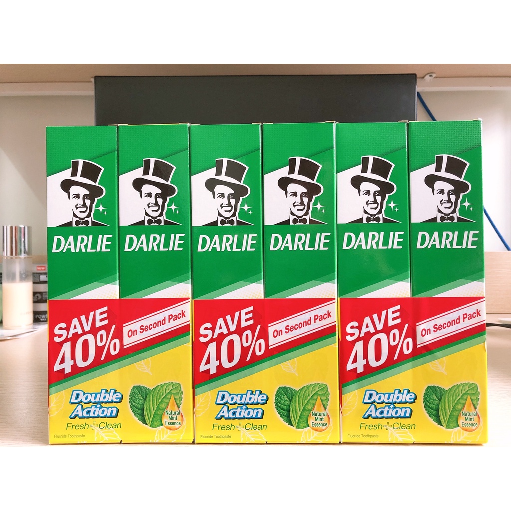 Combo 2 Tuýt Kem Đánh Răng DARLIE MINT  Double Action - Hàng chính hãng DKSH Việt Nam.