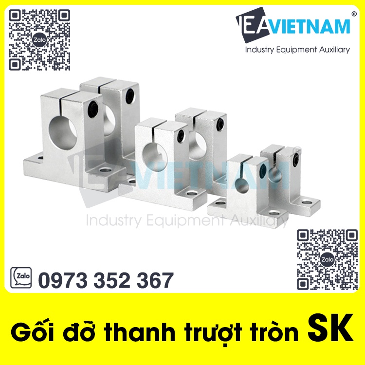 Gối đỡ trục ngang SK / Gối đỡ SK / Gối đỡ thanh trượt tròn SK phi 8 10 12 16 20 25 30 35  40 50 60