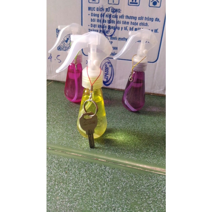 Cồn rửa tay 70 độ , khử trùng sát khuẩn mini có móc khóa 60ML, hương hoa hồng | BigBuy360 - bigbuy360.vn