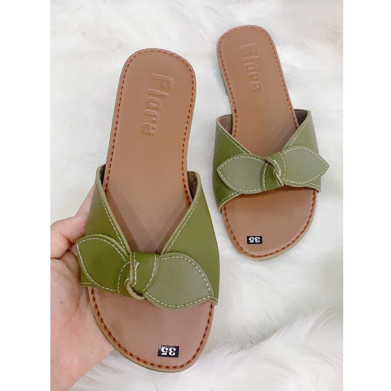 [𝐍𝐄𝐖] Dép Lê Đan Nơ 2 Màu Siêu Xinh Siêu Bền, Full size 36-39