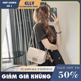 Túi đeo chéo nữ cnk eo bầu khóa phím đàn da trơn thông dụng eck111