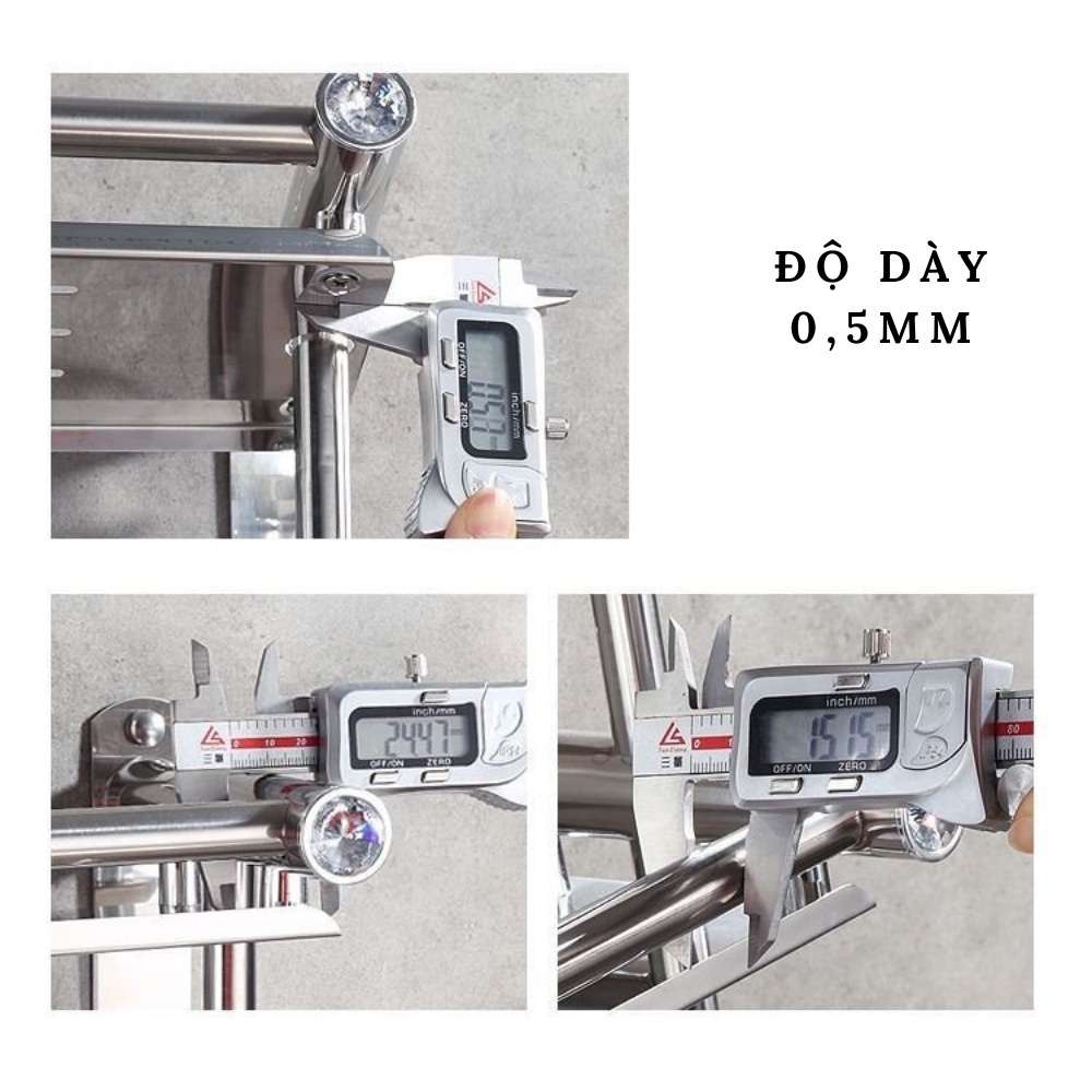Giá Treo Khăn Kệ Để Đồ Nhà Tắm Gắn Tường Chắc Chắn Không Gỉ Tiện Lợi