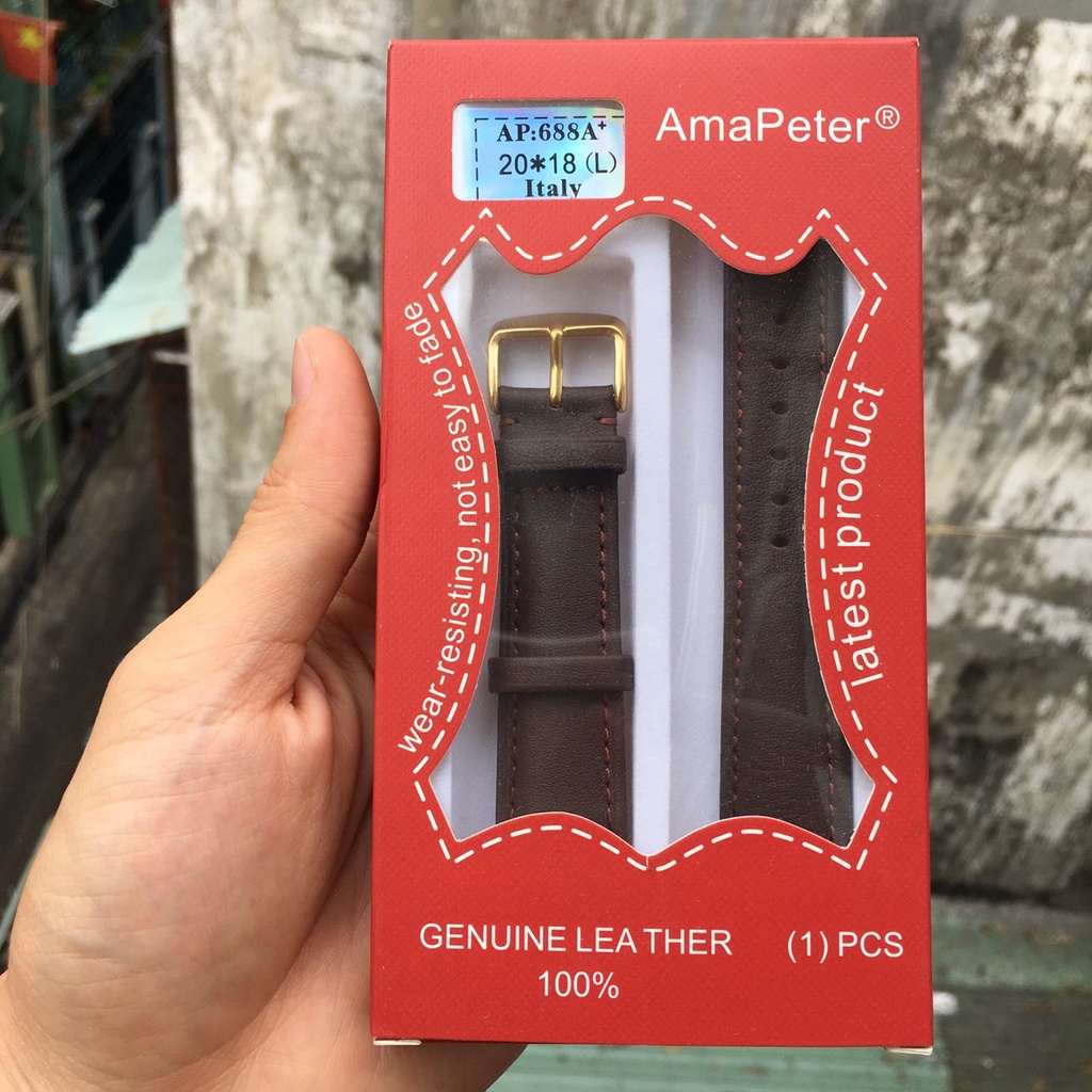 Bộ Dây Da Bò Thay Thế Cho Đồng Hồ Đeo Tay Nam Nữ Nhiều Size