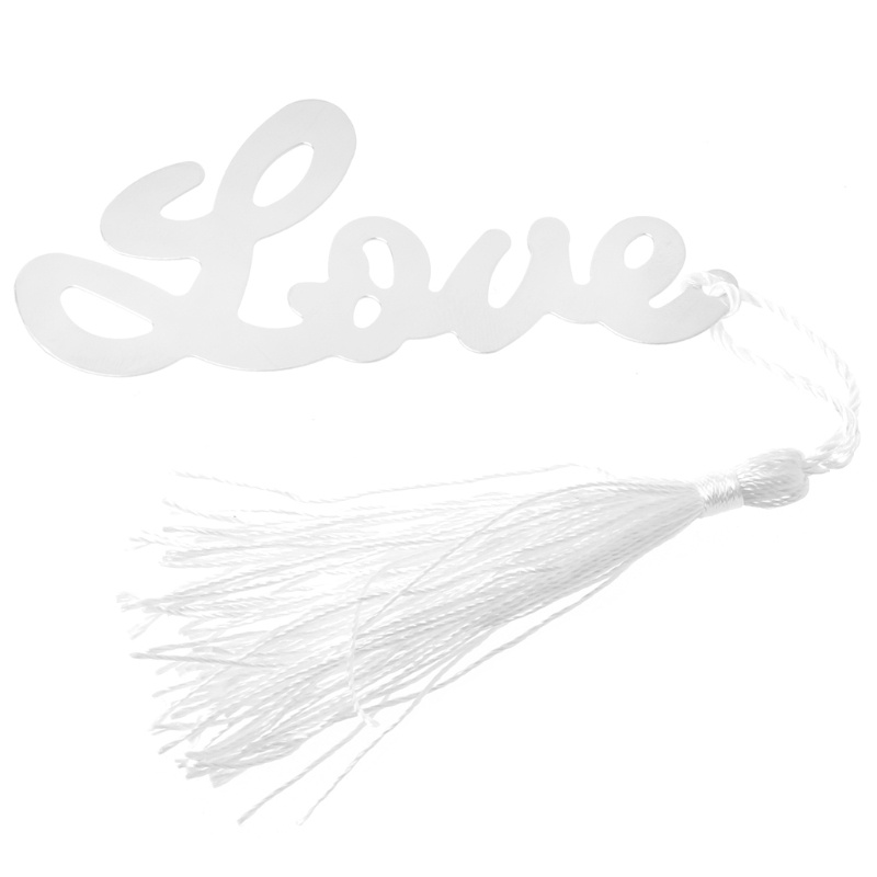 Thẻ Đánh Dấu Trang Sách Hình Chữ Love Bằng Kim Loại