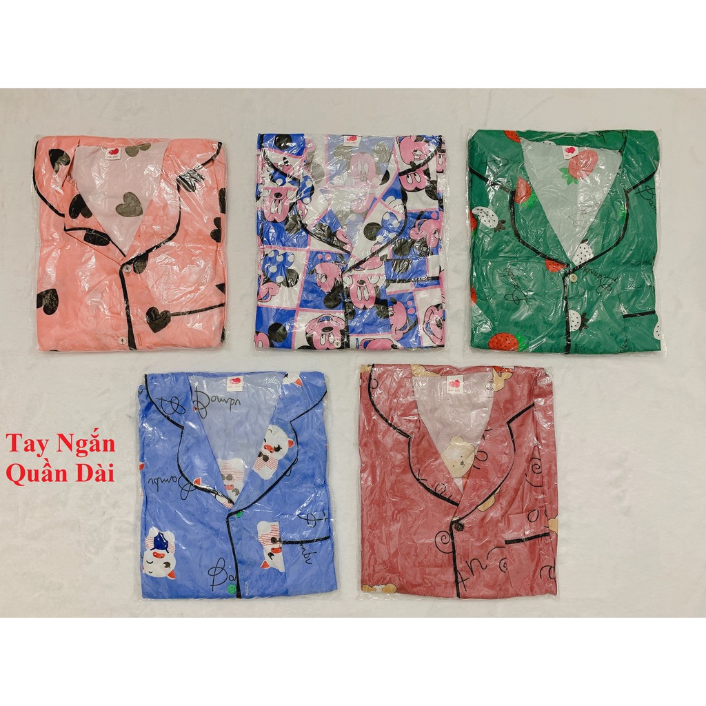 Đồ bộ Pijama - Đồ bộ mặc nhà vải Kate Thái cao cấp hàng loại 1 mềm mại Giá Sỉ