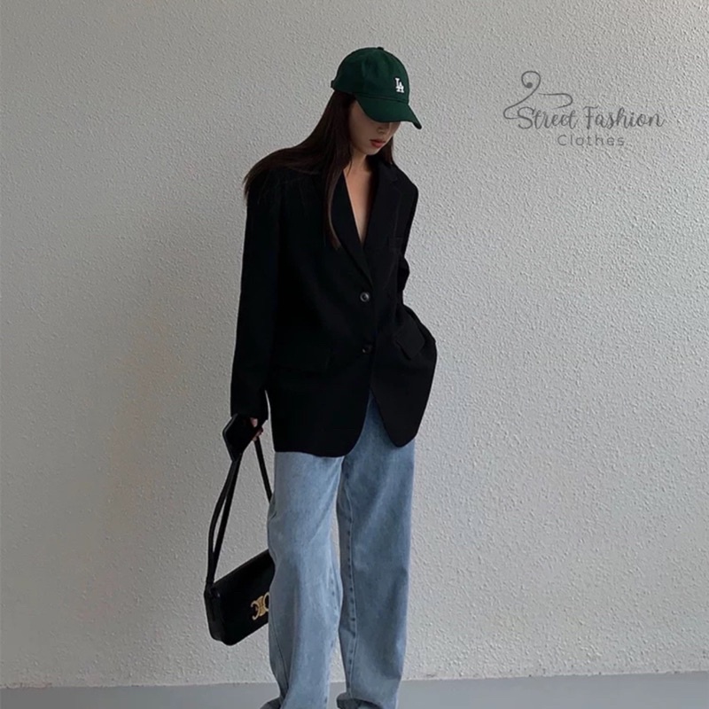 Áo khoác vest blazer nữ dáng đứng rộng oversize hot trend | BigBuy360 - bigbuy360.vn