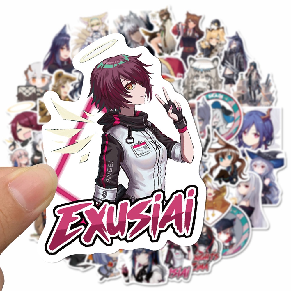 Bộ 50 miếng dán trang trí laptop chống thấm nước họa tiết hoạt hình dễ thương