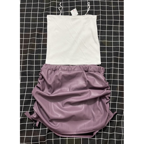 Set chân váy da rút dây bigsize 65-85kg