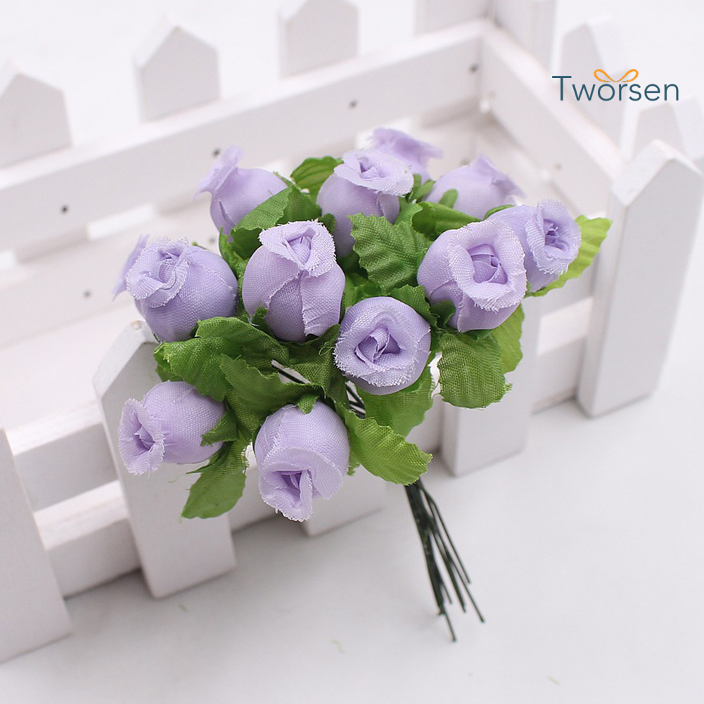 1 Bó Hoa Gồm 12 Bông Hoa Hồng Nhân Tạo Dùng Trong Trang Trí Tiệc Cưới