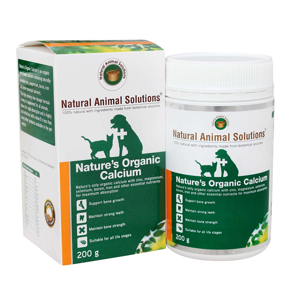 Bổ Sung Canxi Cho Thú Cưng Natural Animal Solutions Natures Organic Calcium 200g
