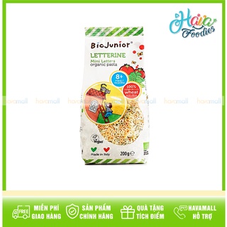 Nui ăn dặm hình chữ hữu cơ cho bé biojunior 200gr - organic letterine pasta for kids
