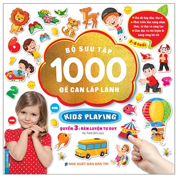 Sách Bộ Sưu Tập 1000 Đề Can Lấp Lánh Kids Playing - Quyển 3: Rèn Luyện Tư Duy