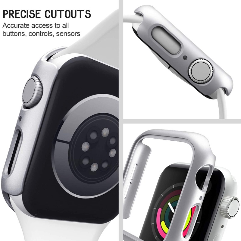 Ốp bảo vệ đồng hồ cao cấp cho Apple Watch 38mm 42mm 40mm 44mm iWatch SE 6 5 4 3 2 1