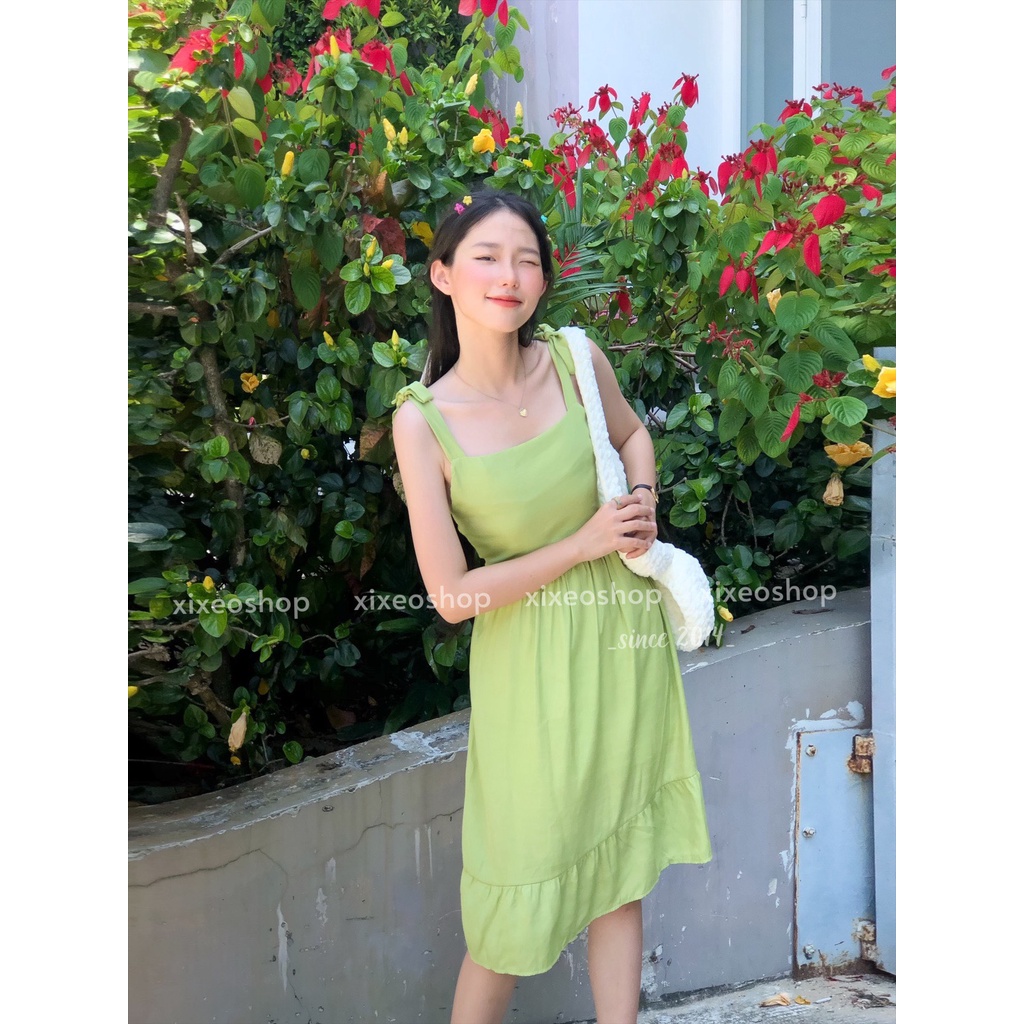 Váy 2 dây babydoll dáng suông Hàn Quốc xixeoshop - V8