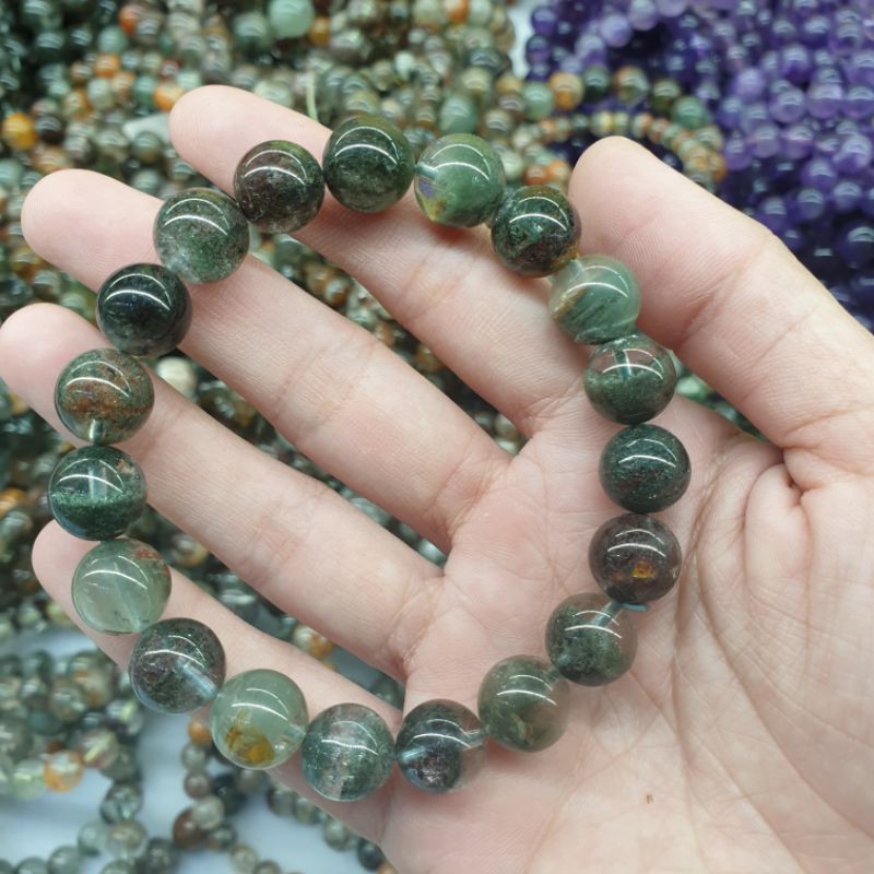 Vòng tay đá thach anh ưu linh xanh