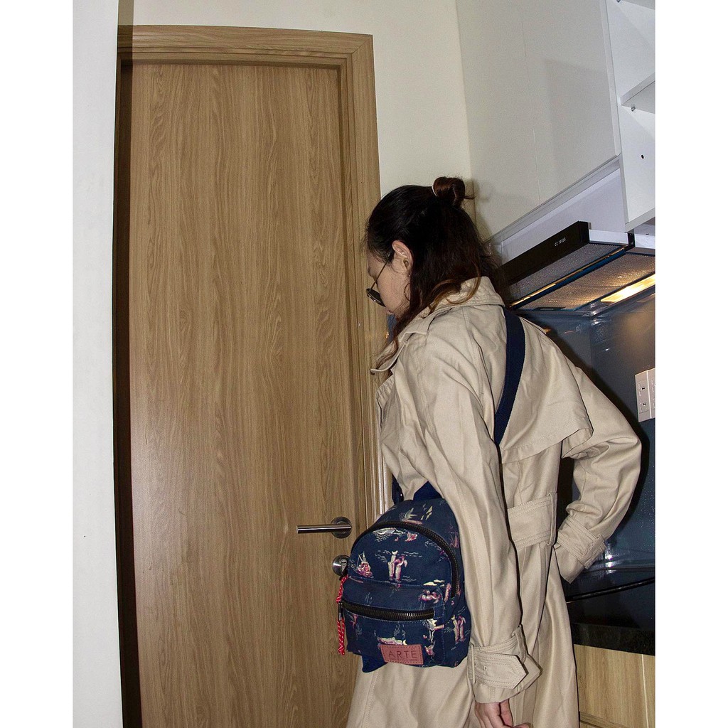 Túi đeo chéo Canvas Cỡ Mini thời trang ARTE cho nữ và bé