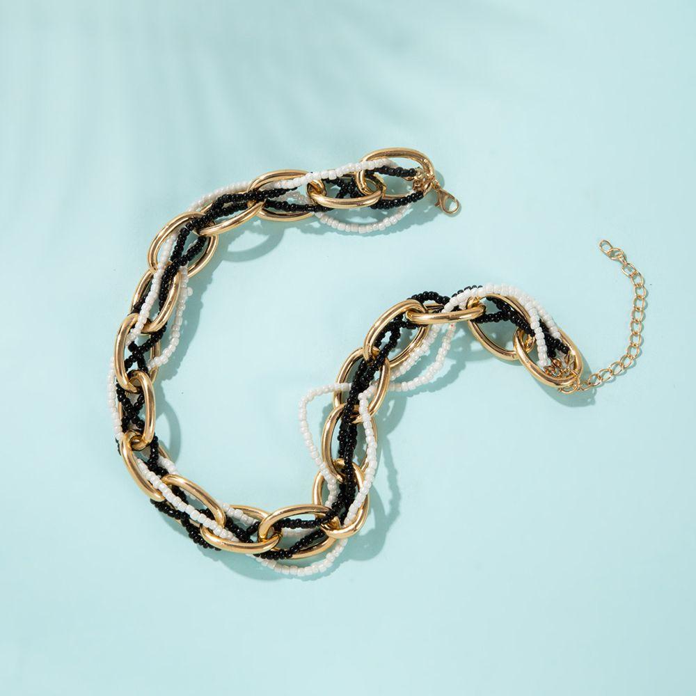 ANEMONE Vòng cổ Chuỗi Hạt Phong Cách Hip Hop Punk Cá Tính Cho Nữ