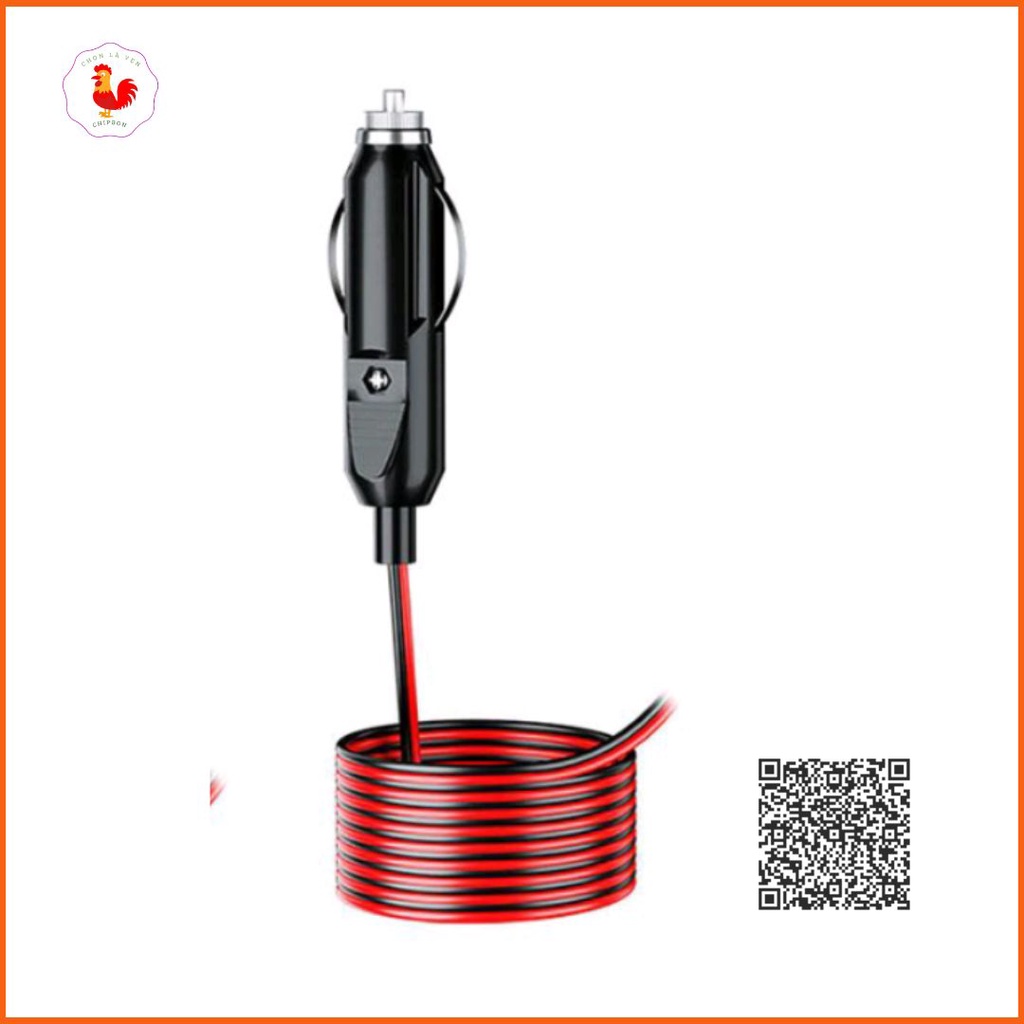 Đầu cắm tẩu sạc DC 12v 24V 10A cho xe hơi có dây dài 1,5m