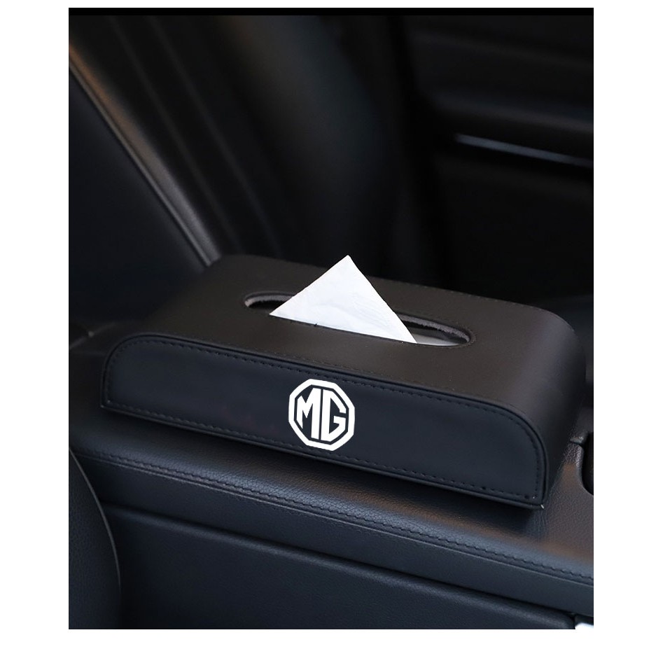 Hộp đựng khăn giấy bằng da PU cao cấp cho xe hơi Morris Garages Mg Zs Hs Gs Mg 5 Mg 6 Mg 7