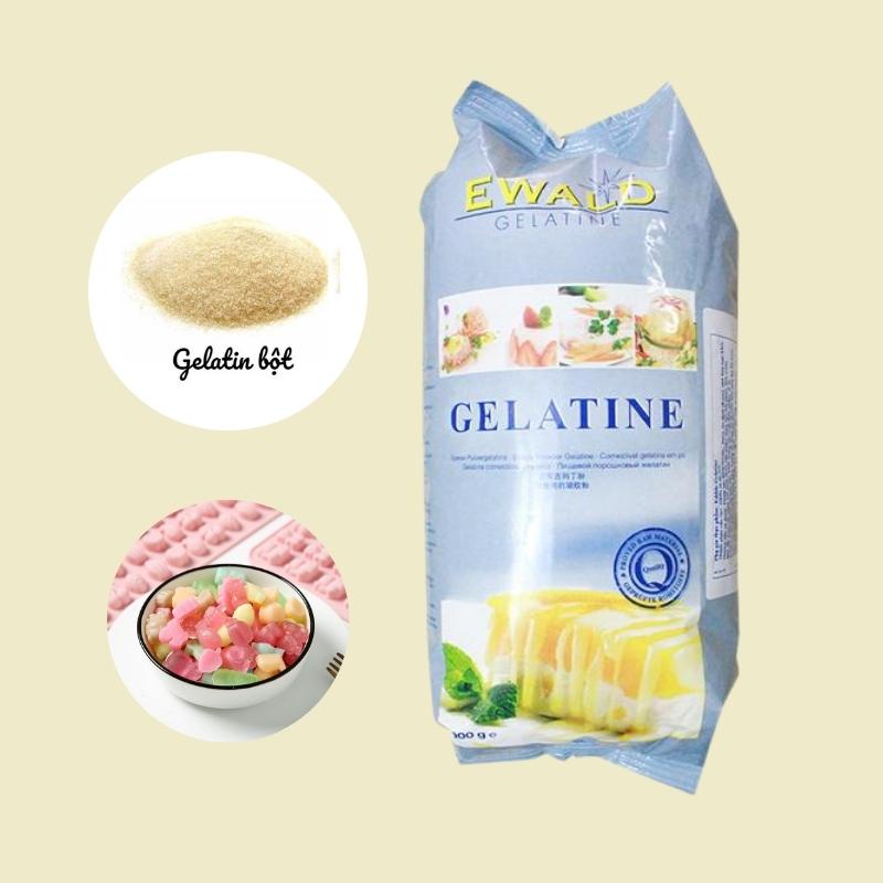 Gelatin bột Đức dùng trong làm bánh, nấu chè (100g)