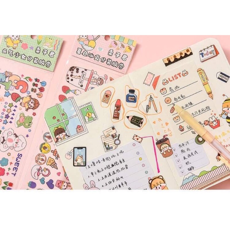 Sticker11 nhiều hình bé gái xinh yêu