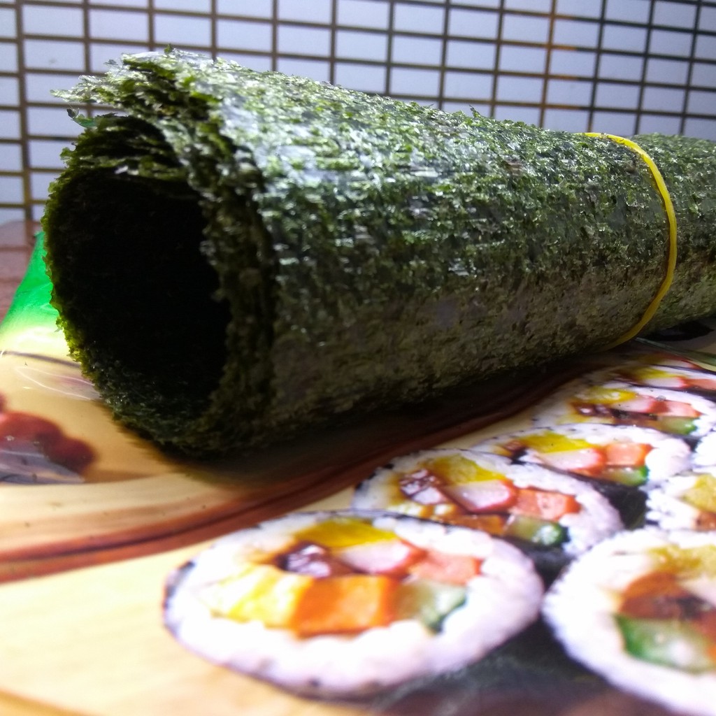 rong biển cuộn cơm kimbap, rong cuộn sushi, gói 10 lá