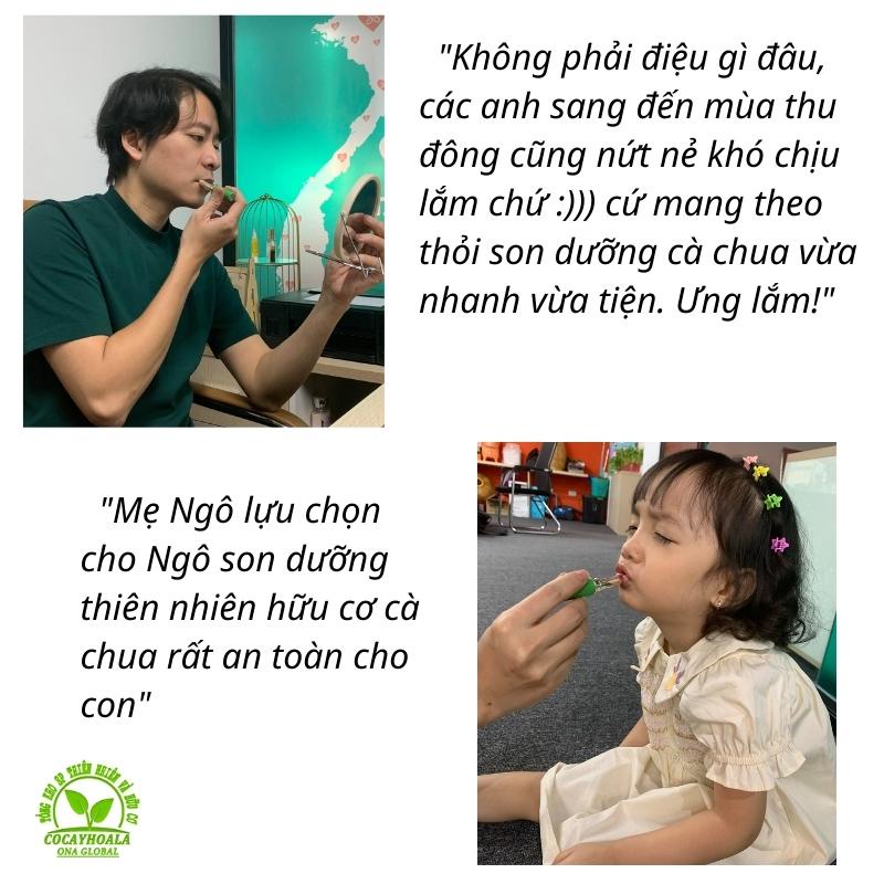 Son Dưỡng Cà Chua Hữu Cơ 3M Cocayhoala  Son Dưỡng an toàn Cỏ cây hoa lá giảm thâm làm hồng cho mẹ bầu mẹ sau sinh 1.5g