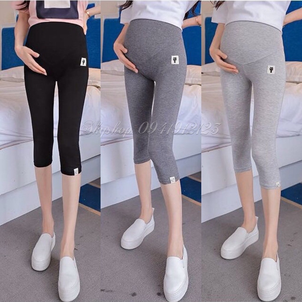 Quần bầu Legging Mèo chất liệu cotton pha thun co giãn tối đa vô cùng mềm mại và êm ái (có ảnh thật, hàng Quảng Châu)