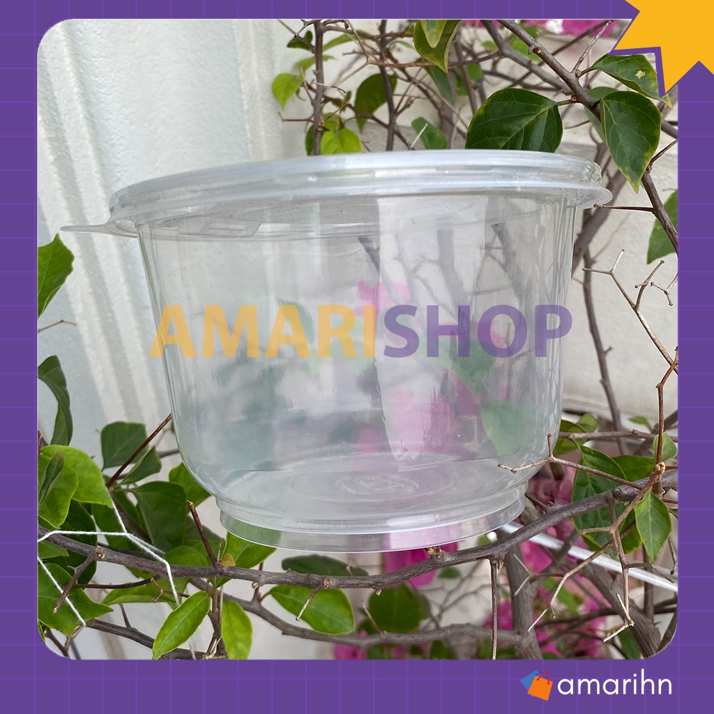 Tô nhựa, bát nhựa PP 1000ml 1 lít có nắp dùng 1 lần đựng bún phở cháo chè đồ ăn