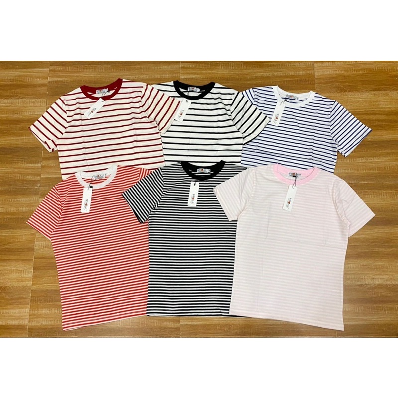 ÁO THUN SỌC TAY NGẮN