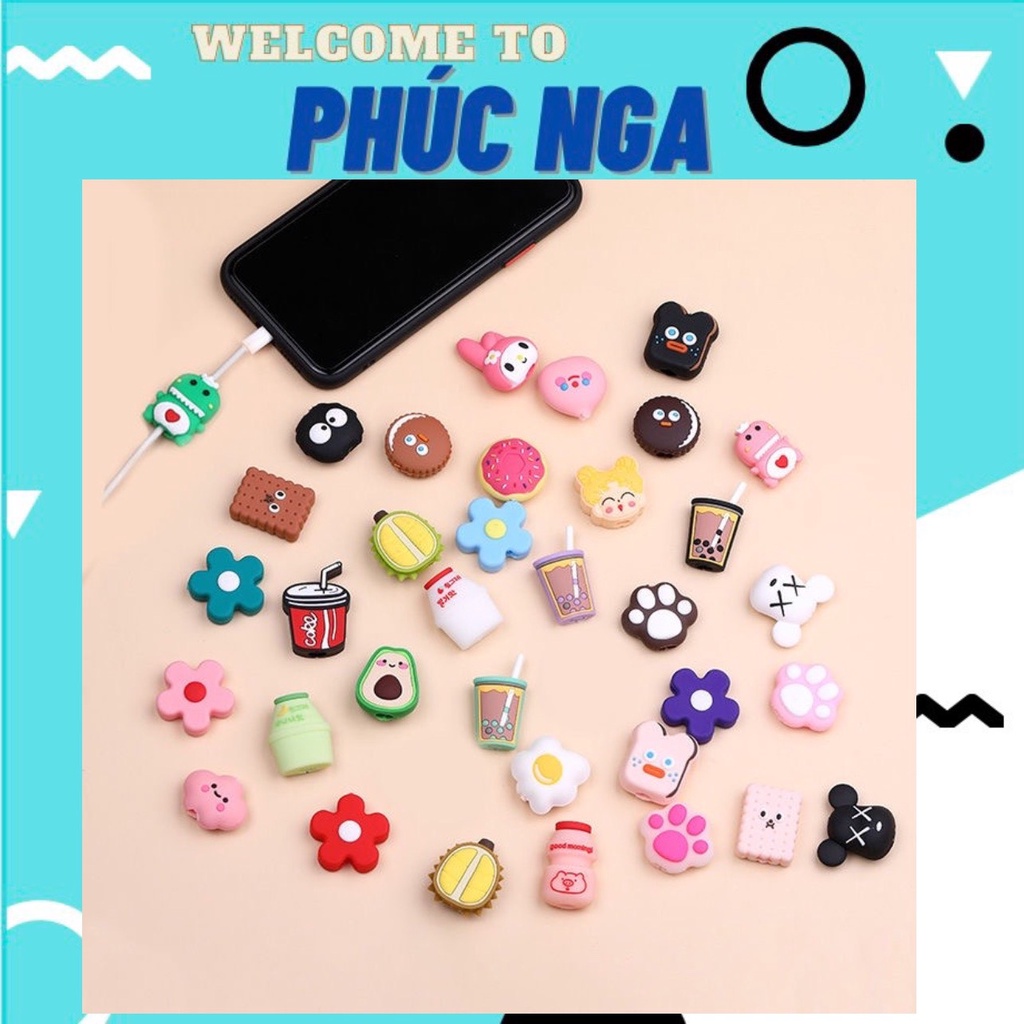 Phụ kiện bảo vệ dây cáp sạc chống đứt hình hoạt hình dễ thương