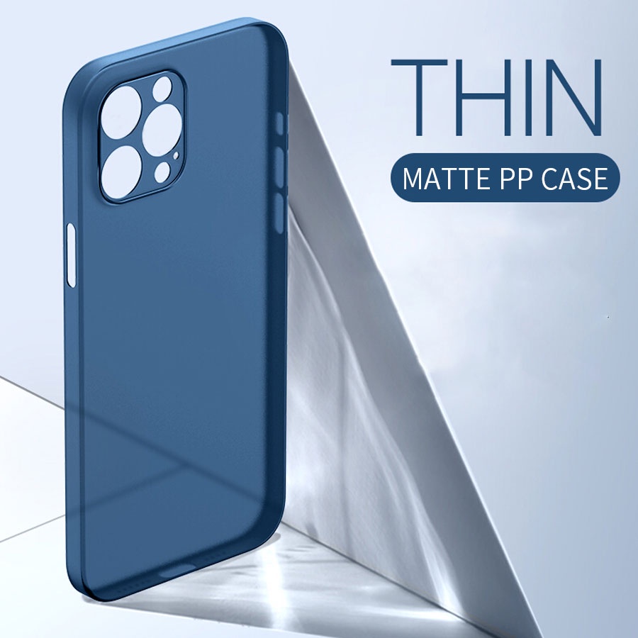 Ốp điện thoại PP mờ siêu mỏng bảo vệ camera thích hợp cho iPhone 13 Mini 12 Pro 11 Max XR X XS 8 7 6 6s Plus SE 2020