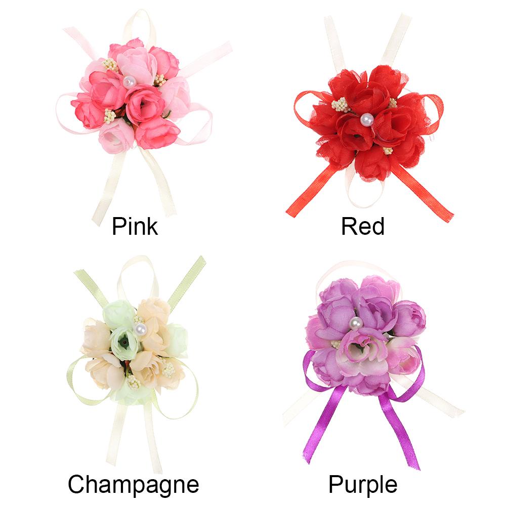 KUNHEV Vòng Hoa Mẫu Đơn Đeo Cổ Tay Cho Cô Dâu Trong Tiệc Cưới Hoa Hồng Giả Trang Trí