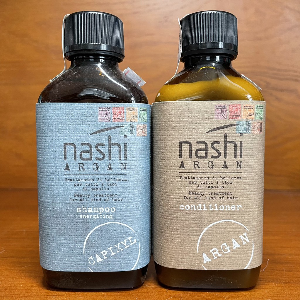 🇮🇹Nashi-Italia🇮🇹 Dầu gội xả chống rụng và kích thích mọc tóc Nashi Argan Energizing Hairloss Capixyl 200mlx2