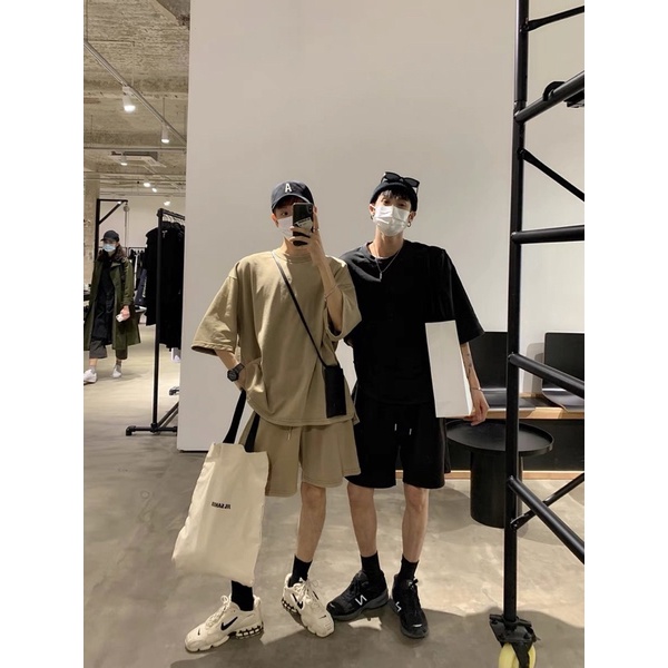 Set bộ trơn mùa hè phong cách unisex trẻ trung, năng động