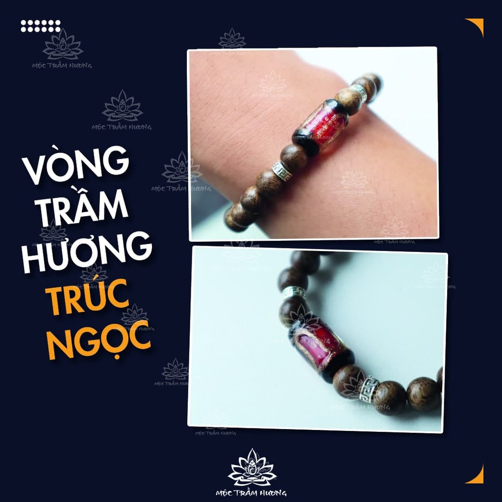 💥399k💥Vòng Trầm Hương Trụ Trúc Đính Đá Sắc Trợ Mệnh Size 6/7/8mm - Đá Phong Thủy - Bạc S925 - May Mắn & Tài Lộc