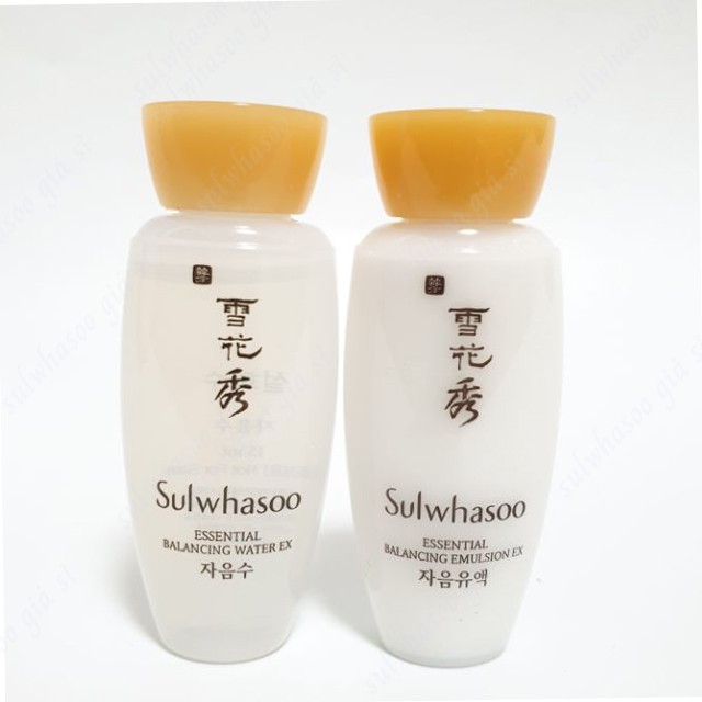 [Cặp 60ml] Nước hoa hồng & Sữa dưỡng Sulwhasoo Essential Blancing cho da nhạy cảm chăm sóc da cơ bản