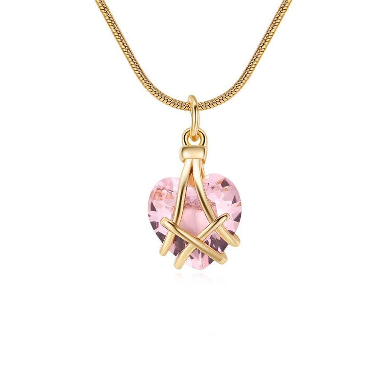 Mặt Vòng cổ Hình Trái Tim Đính Đá Zircon