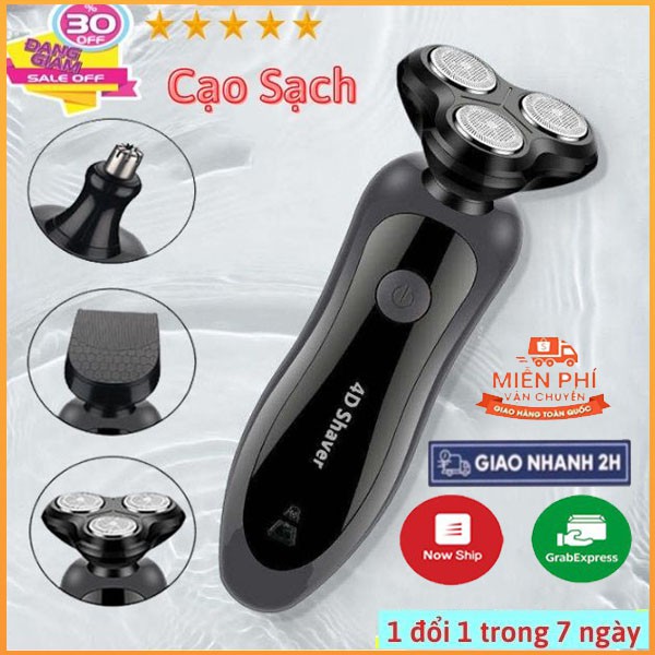 [Mẫu Mới] Máy Cạo Râu, Máy Cạo Râu Đa Năng Sạc Pin Cạo Khô 3 Lưỡi SHAVER 4D Chính Hãng