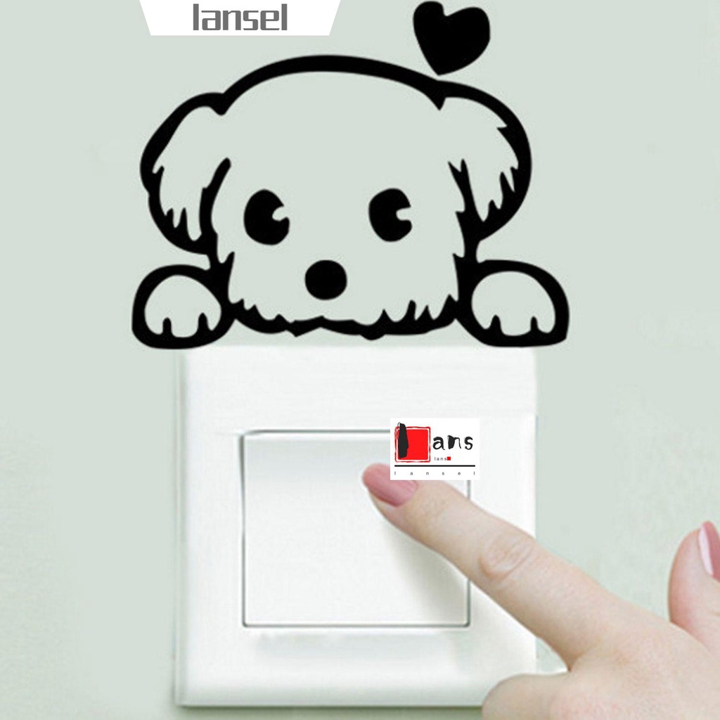Miếng Dán Tường Hình Gấu Trúc Dễ Thương Dùng Trang Trí Công Tắc Phòng Khách/ Phòng Ngủ