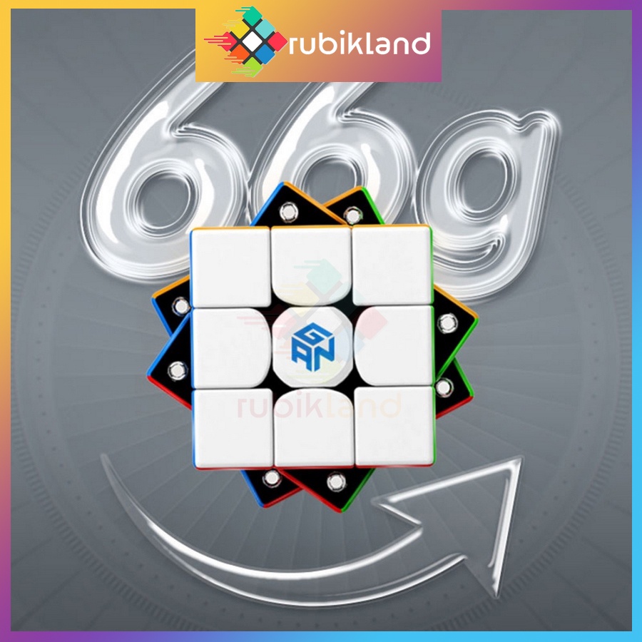 Rubik Gan 356 Air M Nam Châm Cao Cấp Gan356 Air M Rubic 3x3 Stickerless Không Viền Đồ Chơi Trí Tuệ Trẻ Em