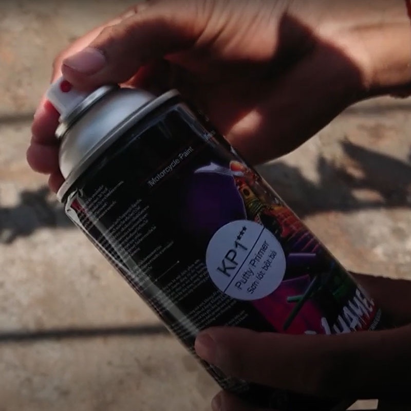 Sơn Samurai lót lấp vết trầy xước KP1 chính hãng, sơn xe máy 300ml kháng xăng, chống nứt nẻ tiện dụng