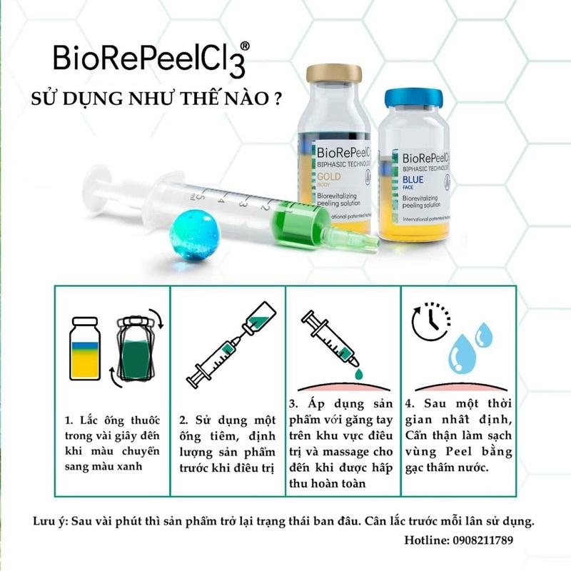 Tinh chất peel da căng bóng giảm mụn BioRePeel Cl3 Italy (hàng chính hãng) | BigBuy360 - bigbuy360.vn